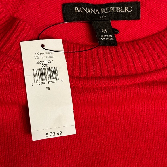 Banana Republic Cotton Blend Crew Neck Sweater, Size Medium. - Picture 6 of 6